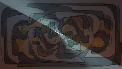 Controlled Panic in Recession. Perfect for: editorial finance visuals, economic think pieces, market commentary