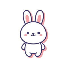 Fototapeta premium Adorable Cartoon Bunny Vector Illustration