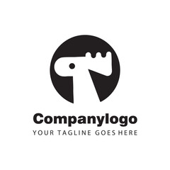 cute deer logo design template