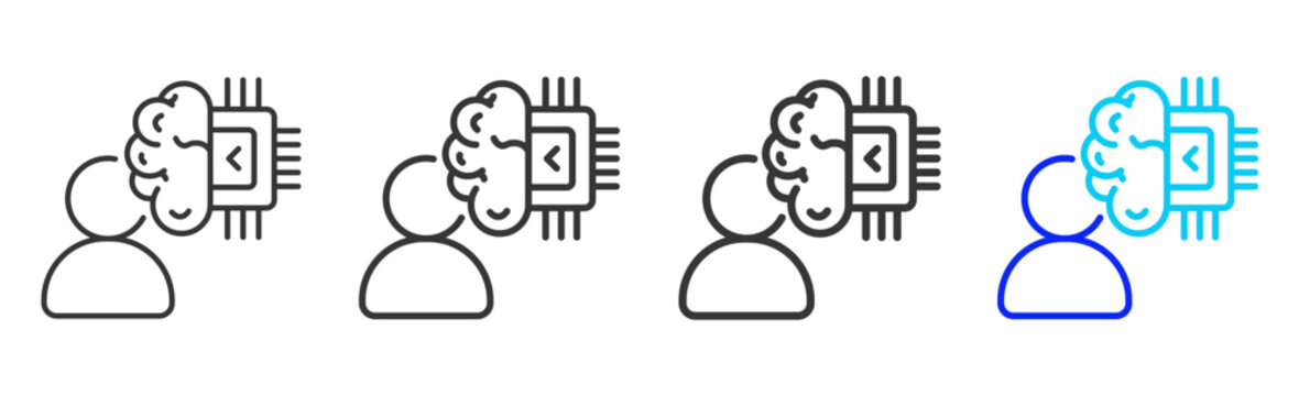 transaction audit icon set collection creative outline style for electronic data interchange with multiple thickness variations suitable for business system workflow integration