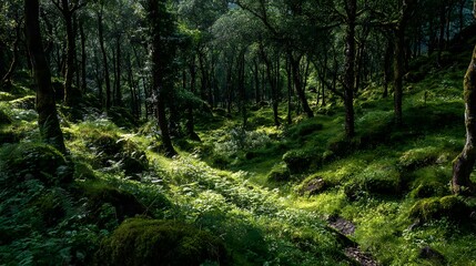 Fototapeta premium Nature-inspired visual concepts exploring seasons, sustainability, eco lifestyle, and mindfulness through immersive perspectives and diverse artistic styles.