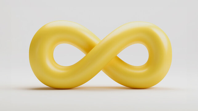 クレイ質感がポップな黄色いインフィニティマーク