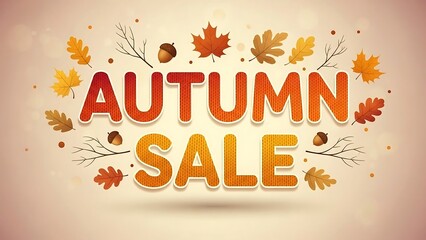Autumn sale seasonal discount advertisement.