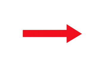 Red arrow pointing right, indicating direction, next, forward, success, progress, or choice on a transparent background