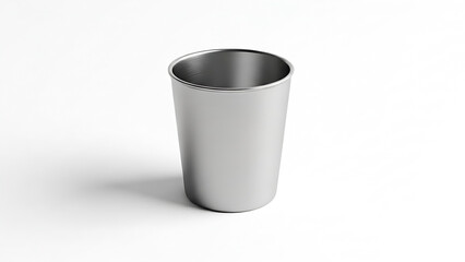 stainless steel cup isolated