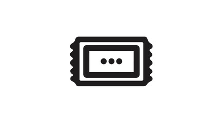 Obraz premium Ticket icon for admission, event, or coupon. Simple black vector graphic for digital use, app design, or website interface.