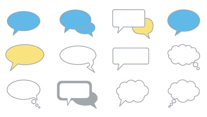 Collection of Speech Bubbles and Thought Clouds.