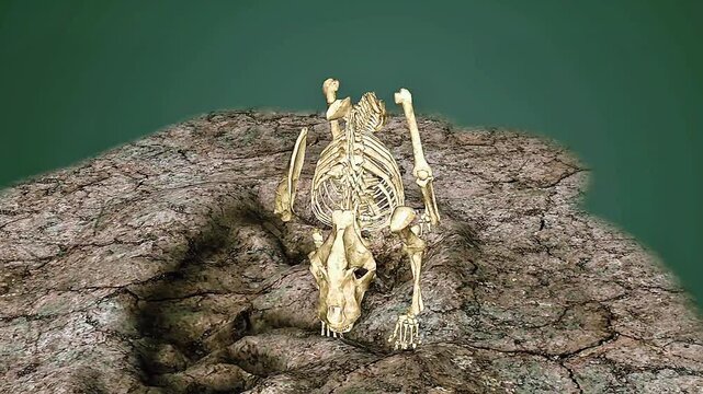 Sabre toothed cat fossil