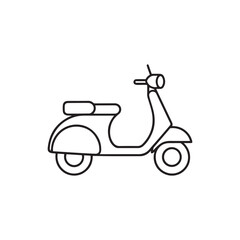 Minimalist single line drawing of a modern electric scooter
