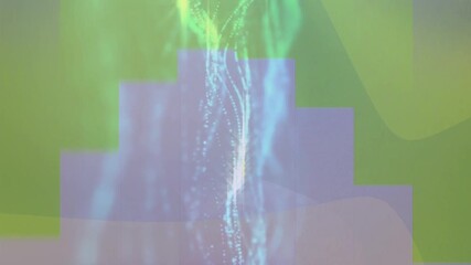 Abstract Green Blue Gradient Background with Vertical Particles