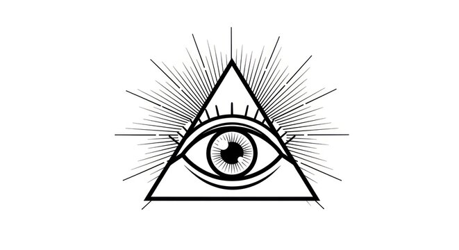 All seeing eye of providence symbol.