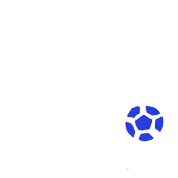 Blue football winning team
