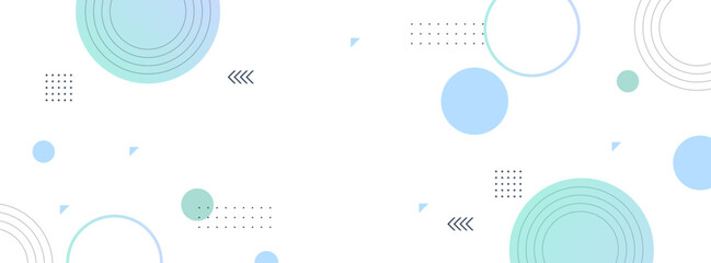 Clean and Modern Geometric Shapes Banner Abstract with Soft Pastel Colors and Minimalist Design Elements for Digital Background or Web Layout