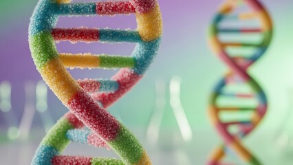 Sweet DNA Double Helix Genetic Structure Art