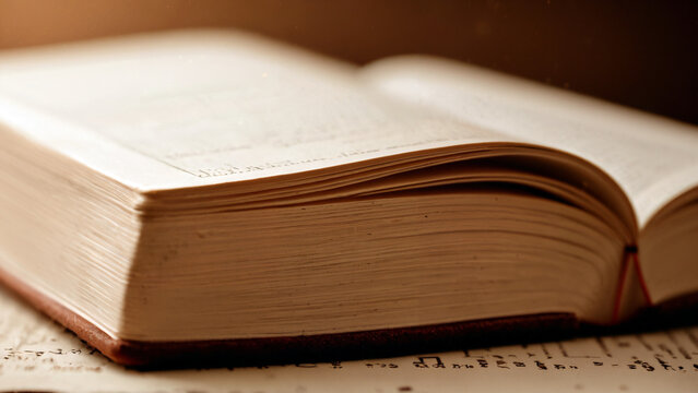 Altes Buch in warmem atmosph&auml;rischem Licht