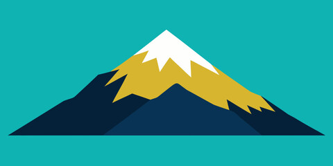Minimal Vector Illustration of Mountain Landscape