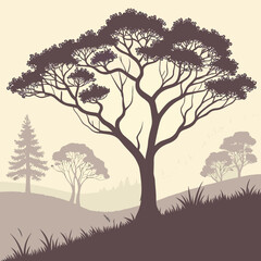 Obraz premium Forest Shapes Background 1