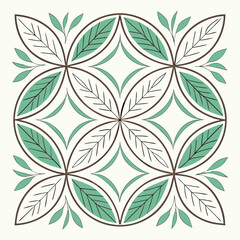 Fototapeta premium Decorative Leaf Grid