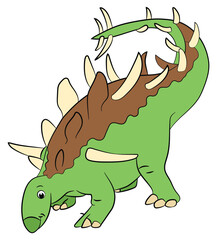 Kentrosaurus dinosaur on a white background © Vector Club