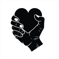 Forever Heart Hold Silhouette