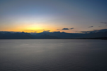 A beautiful sunset with HDR technic in Antalya
