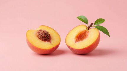 Fresh Juicy Organic Peach Fruit with Vibrant Colors, Ripe and Healthy Summer Snack for Natural Food Lovers and Fruit Enthusiasts