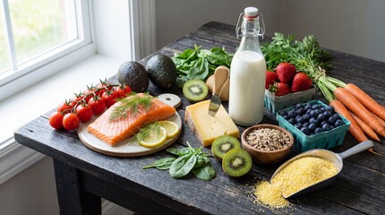 Healthy fresh produce including colorful fruit and vegetables for nutritious meals, organic options, and vibrant food choices perfect for wellness