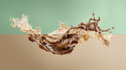 A splash of chocolate and milk