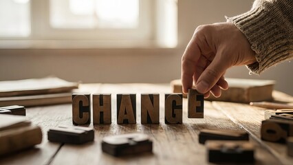 Handcrafted Letters on Table in Bright Environment
