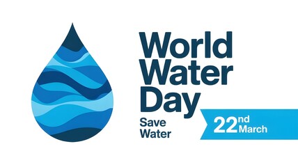 world water day background , greeting card or poster for campaign save water