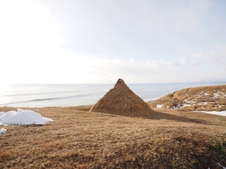十勝ホロカヤントーの復元竪穴住居