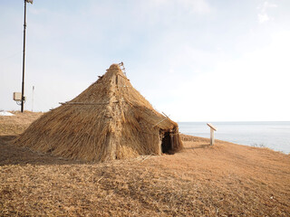 十勝ホロカヤントーの復元竪穴住居