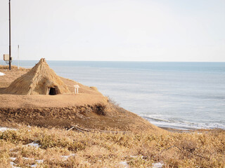 十勝ホロカヤントーの復元竪穴住居
