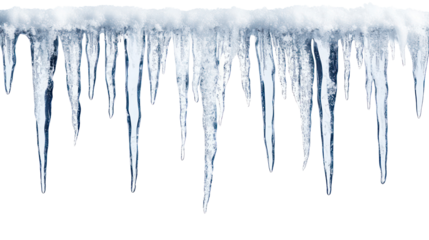 Ice icicles winter cold snow transparent background