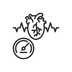 Hypertension High Blood Pressure and Cardiovascular Risk Single icon
