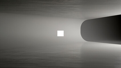 Light breaking through a shadowy tunnel creates a captivating scene