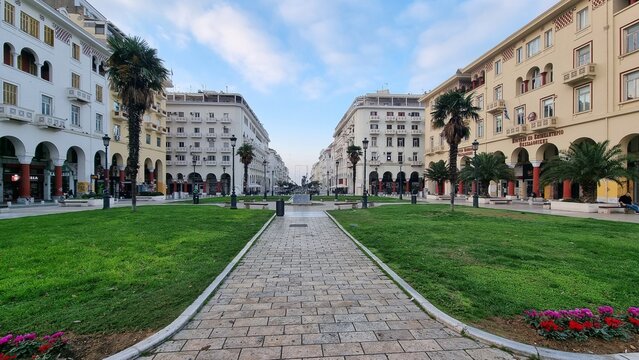 salonica aristotelous square in the center greece