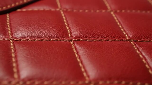 Red Leather Texture Background.
