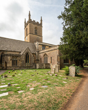 View of St Edward's Church in Stow-on-the-Wold, famous for its door which inspired Tolkien in The Lords of the Rings