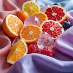 Colorful Citrus Fruit Composition