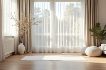 Minimal Yoga Studio Interior