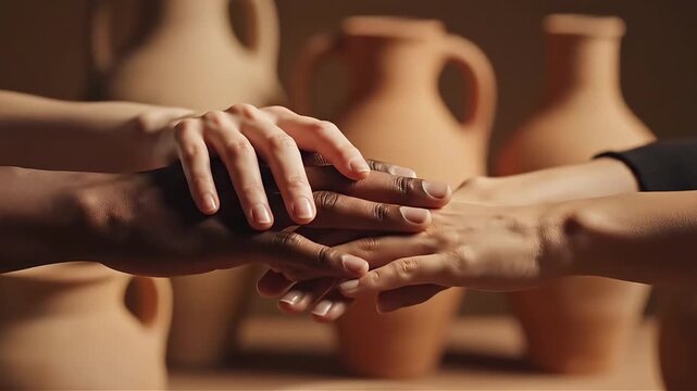 Diverse Hands United Teamwork Partnership Collaboration Unity Support Strength Trust Connection Community Togetherness Business Success Growth Adobe Stock Video Footage
