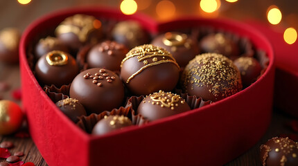 Premium Valentine Chocolate Box Close-up