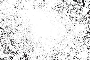 Abstract Black and White Topographic Ink Texture Background