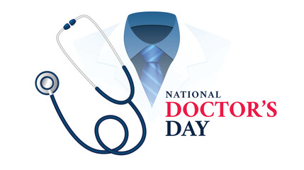 National Doctors' Day. Doctors' Day celebration background design. Vector illustration