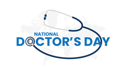 National Doctors' Day. Doctors' Day celebration background design. Vector illustration