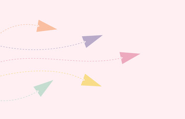 Soft pastel arrows with curved dotted paths on light background, illustrating direction movement progress and creative flow, suitable for modern design presentation strategy and digital visuals.