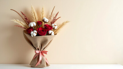 Elegant Red Rose Bouquet in Kraft Paper