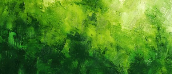 Textured green background with visible oil paint brushstrokes, perfect for wall art mockups, gallery website headers, or artistic explorations of color and movement.