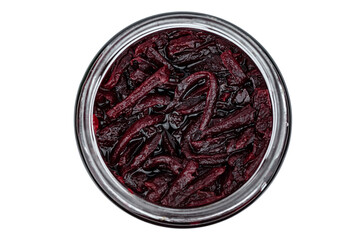 the beetroot salad in the jar
